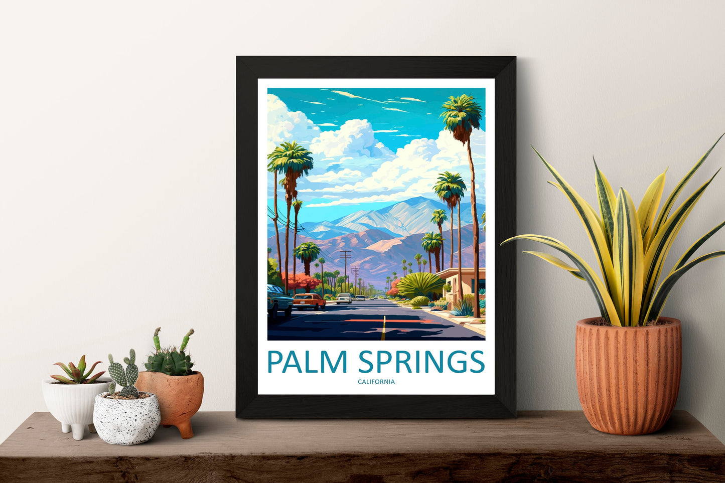 Palm Springs Travel Print Wall Art Palm Springs Wall Hanging Home Décor Palm Springs Gift Art Lovers California Art Lover Gift Palm Springs
