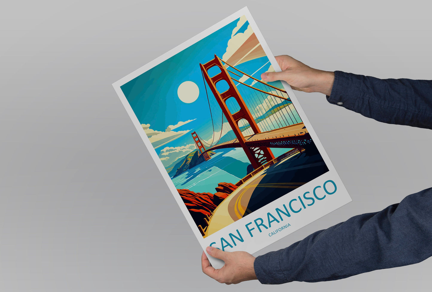 San Francisco Golden Gate Travel Print Wall Art San Francisco Wall Hanging Home Décor San Francisco Gift Art Lovers California Art Lover