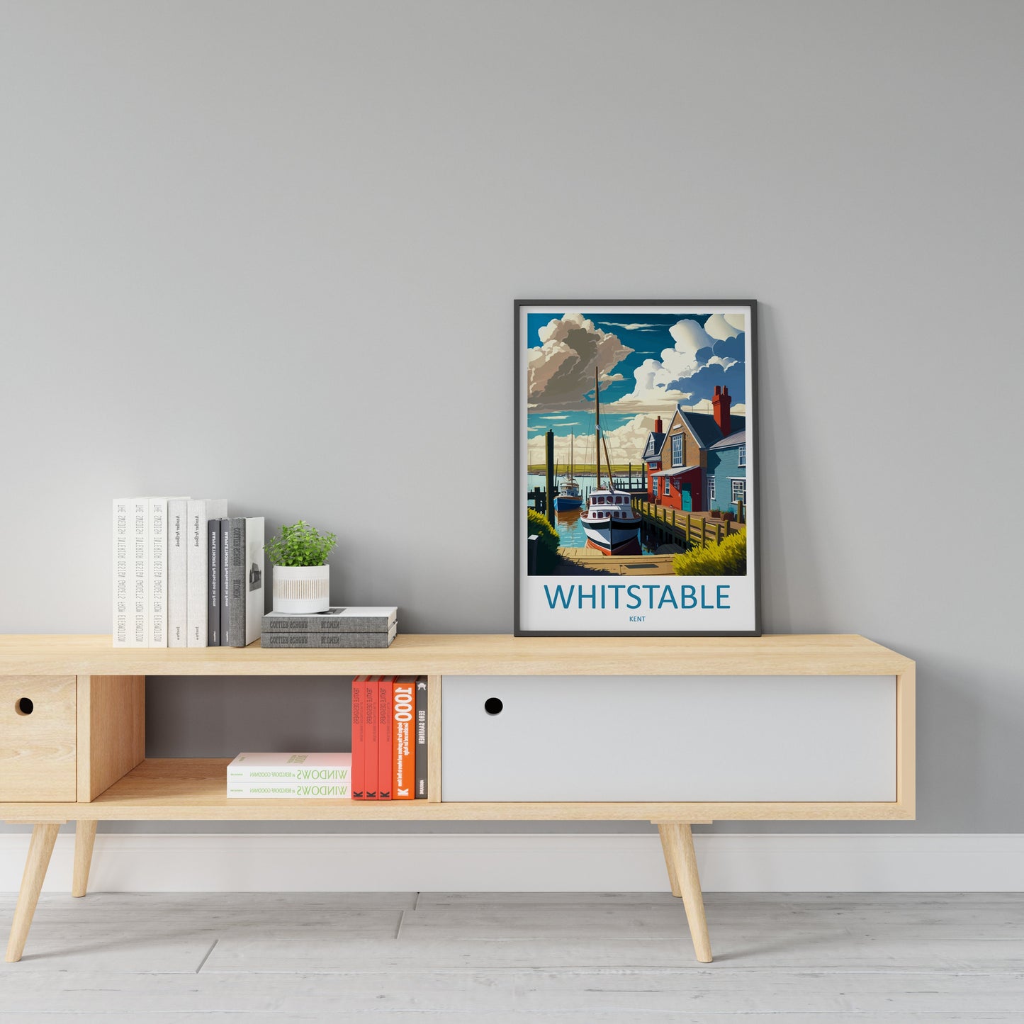 Whitstable Harbour Travel Print Wall Art Whitstable Wall Hanging Home Décor Whitstable Gift Art Lovers England Art Lover Gift Whitstable