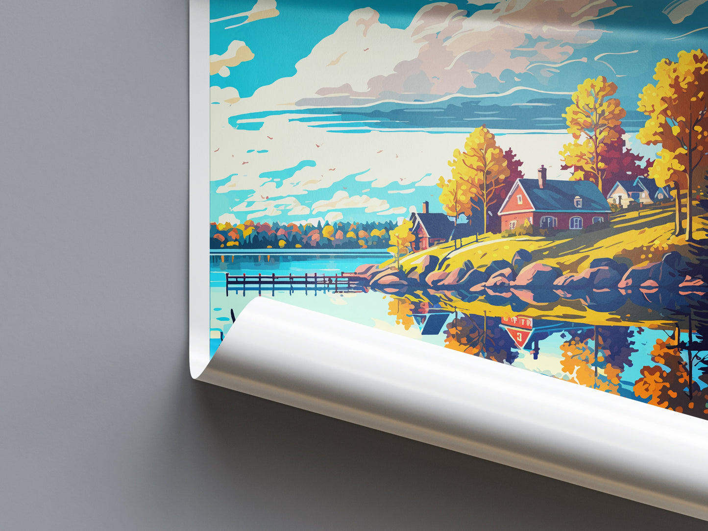 Umea Travel Print Wall Art Umea Wall Hanging Home Décor Umea Gift Art Lovers Sweden Art Lover Gift Umea Travel Art Poster