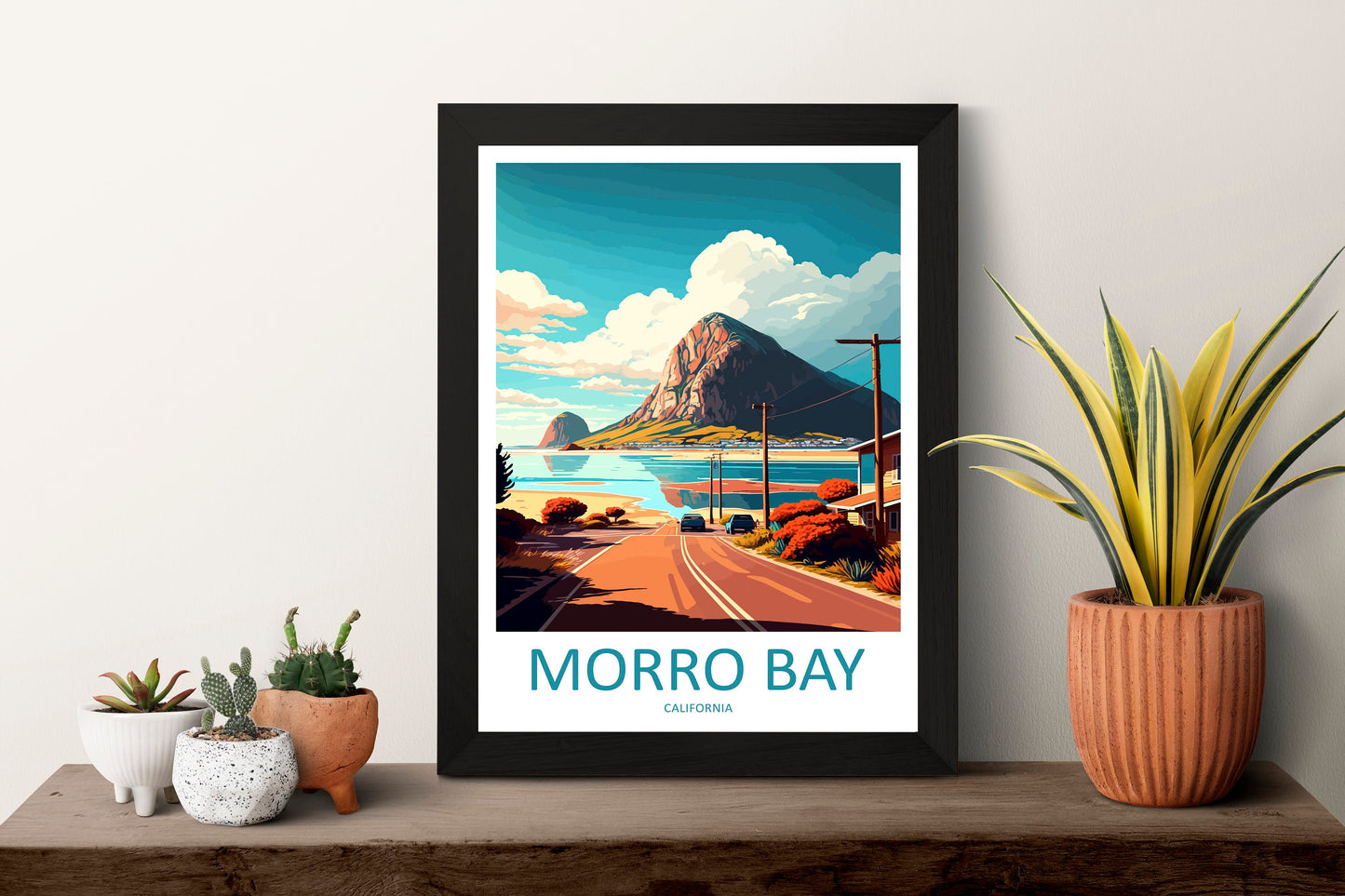 Morro Bay Travel Print Wall Art Morro Bay Wall Hanging Home Décor Morro Bay Gift Art Lovers California Art Lover Gift Morro Bay Art Print