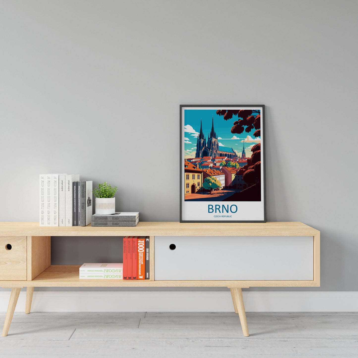 Brno Travel Print Wall Art Brno Wall Hanging Home Décor Brno Gift Art Lovers Czech Republic Art Lover Gift Brno Travel Art Poster