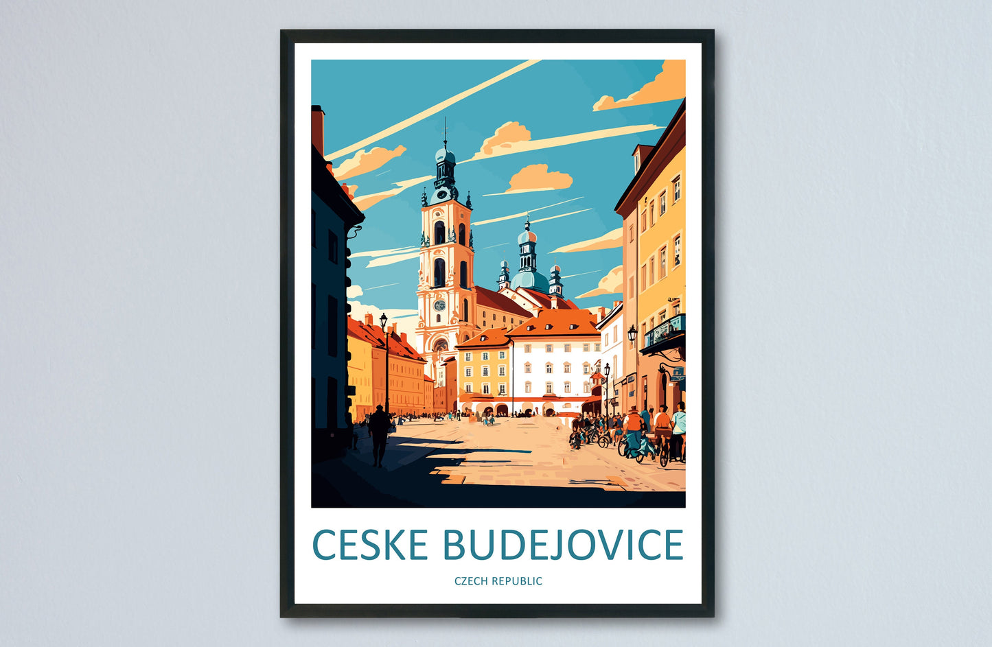 Ceske Budejovice Travel Print Wall Art Ceske Budejovice Wall Hanging Home Décor Ceske Budejovice Gift Art Lovers Czech Republic Art Lover