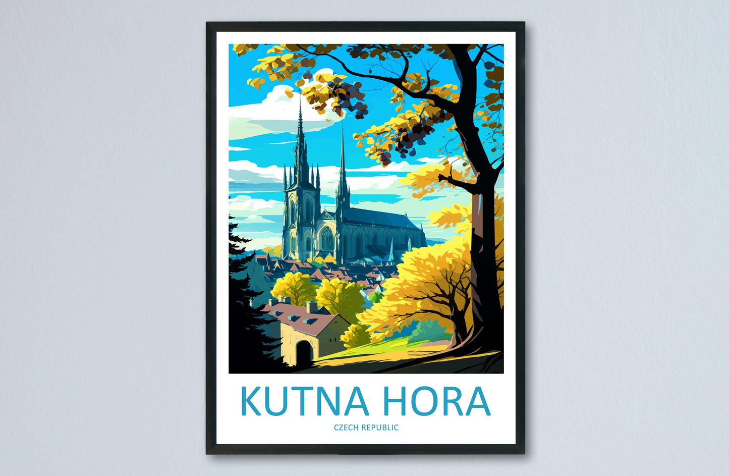 Kutna Hora Travel Print Wall Art Kutna Hora Wall Hanging Home Décor Kutna Hora Gift Art Lovers Czech Republic Art Lover Gift Kutna Hora Art