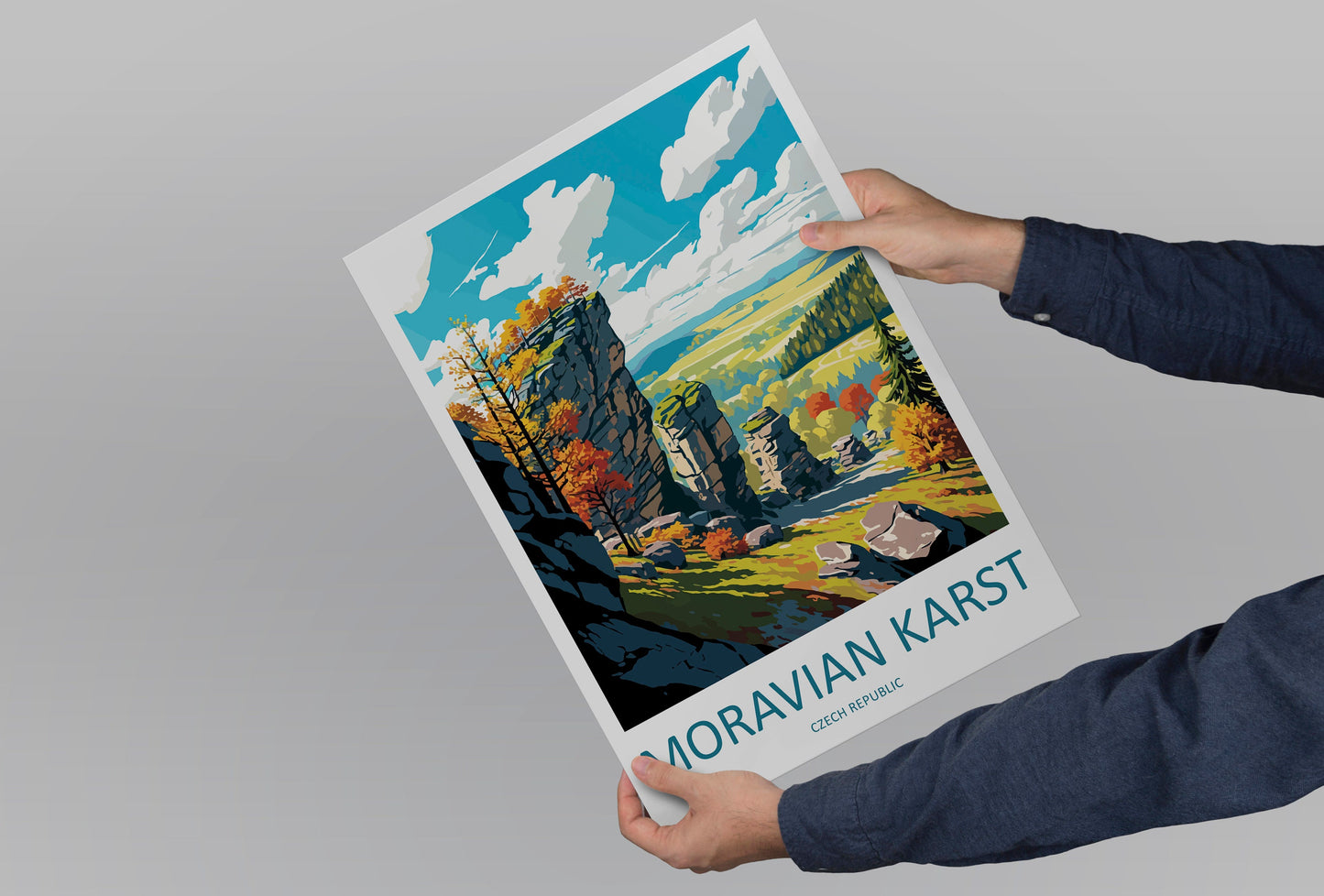 Moravian Karst Travel Print Wall Art Moravian Karst Wall Hanging Home Décor Moravian Karst Gift Art Lovers Czech Republic Art Lover Gift