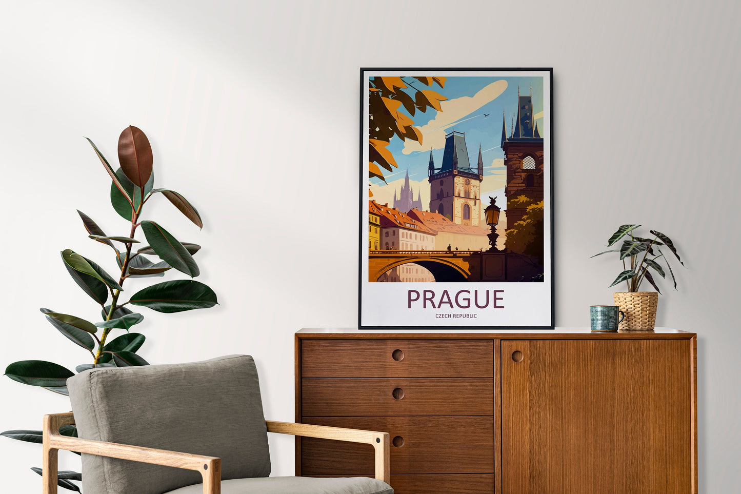 Prague Travel Print Wall Art Prague Wall Hanging Home Décor Prague Gift Art Lovers Czech Republic Art Lover Gift Prague Art Decor