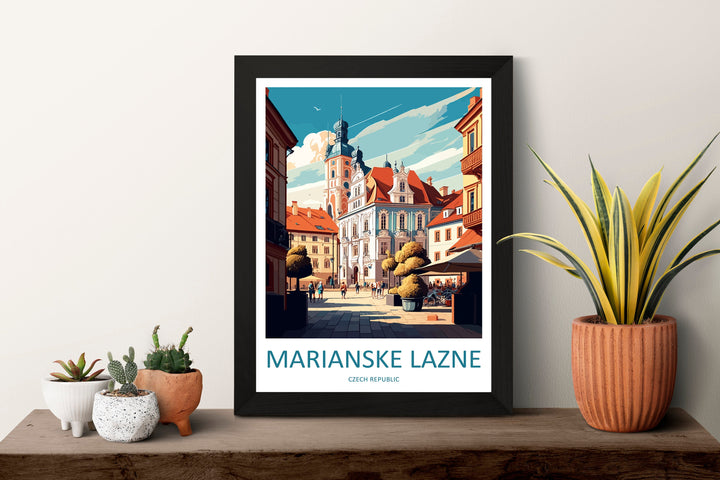 Mariánské Lázně Travel Print Wall Art Mariánské Lázně Wall Hanging Home Décor Mariánské Lázně Gift Art Lovers Czech Republic Art Lover Gift