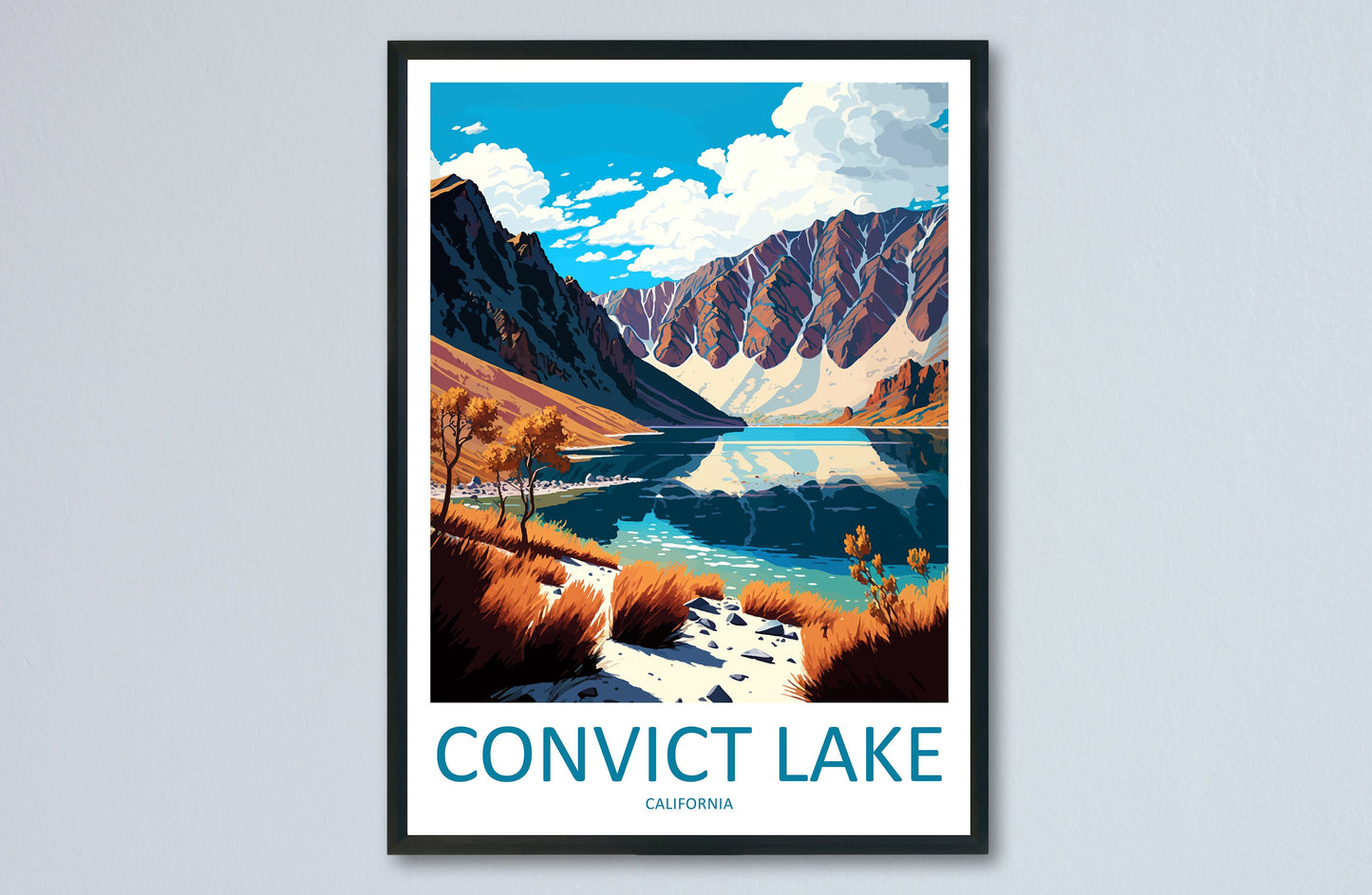 Convict Lake Travel Print Wall Art Convict Lake Wall Hanging Home Décor Convict Lake Gift Art Lovers California Art Lover Gift Convict Lake