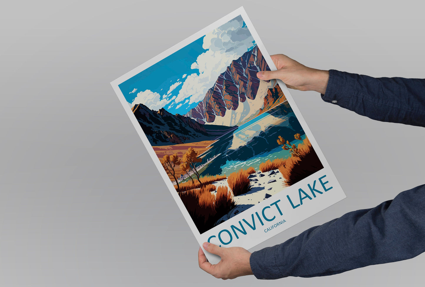 Convict Lake Travel Print Wall Art Convict Lake Wall Hanging Home Décor Convict Lake Gift Art Lovers California Art Lover Gift Convict Lake