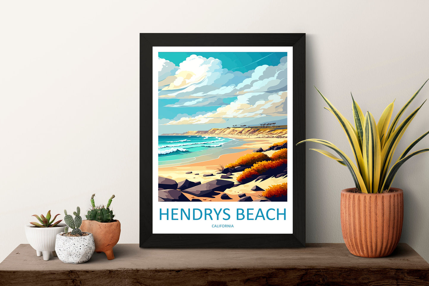 Hendrys Beach Travel Print Wall Art Hendrys Beach Wall Hanging Home Décor Hendrys Beach Gift Art Lovers California Art Lover Gift