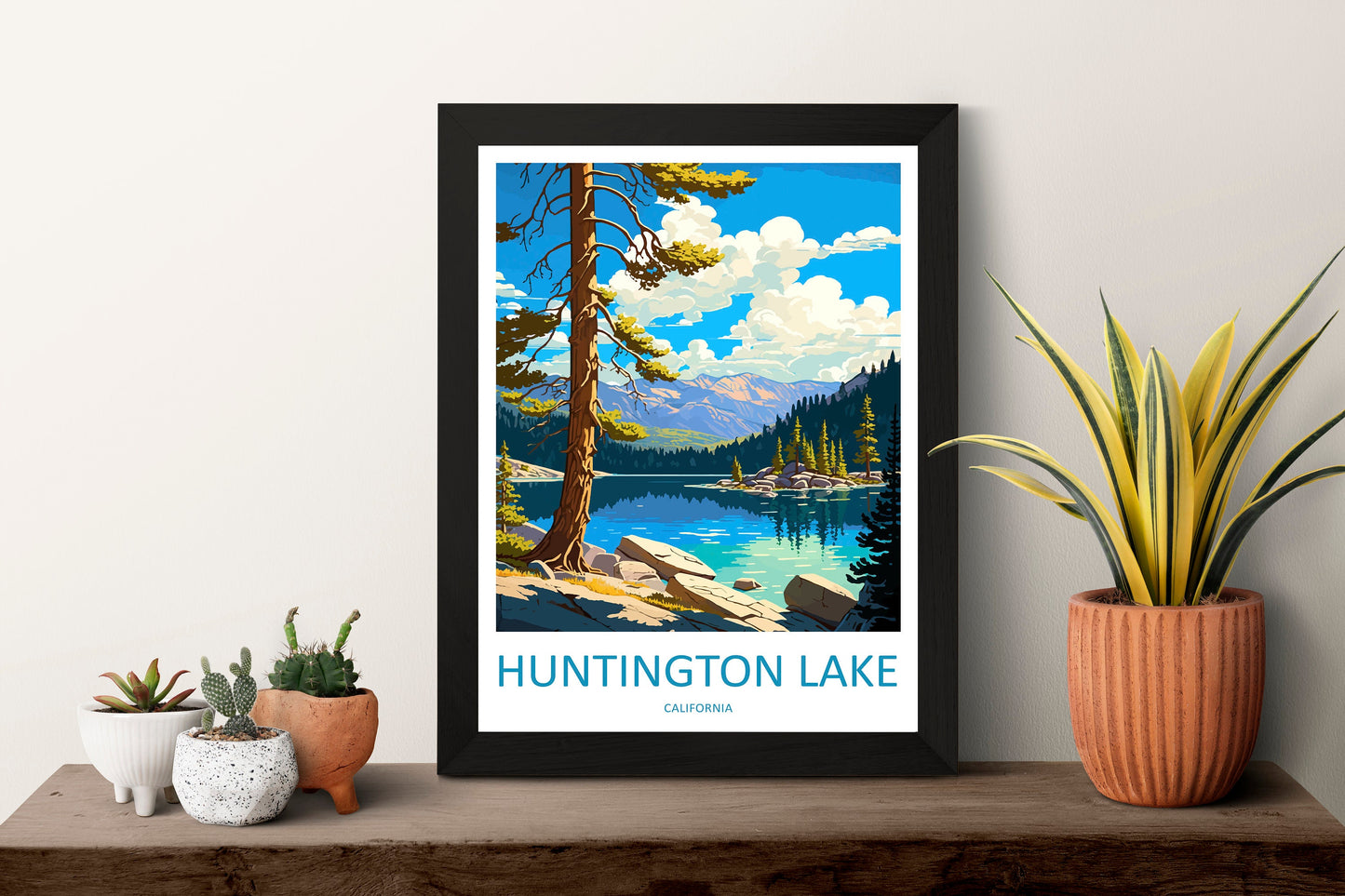 Huntington Lake Travel Print Wall Art Huntington Lake Wall Hanging Home Décor Huntington Lake Gift Art Lovers California Art Lover Gift