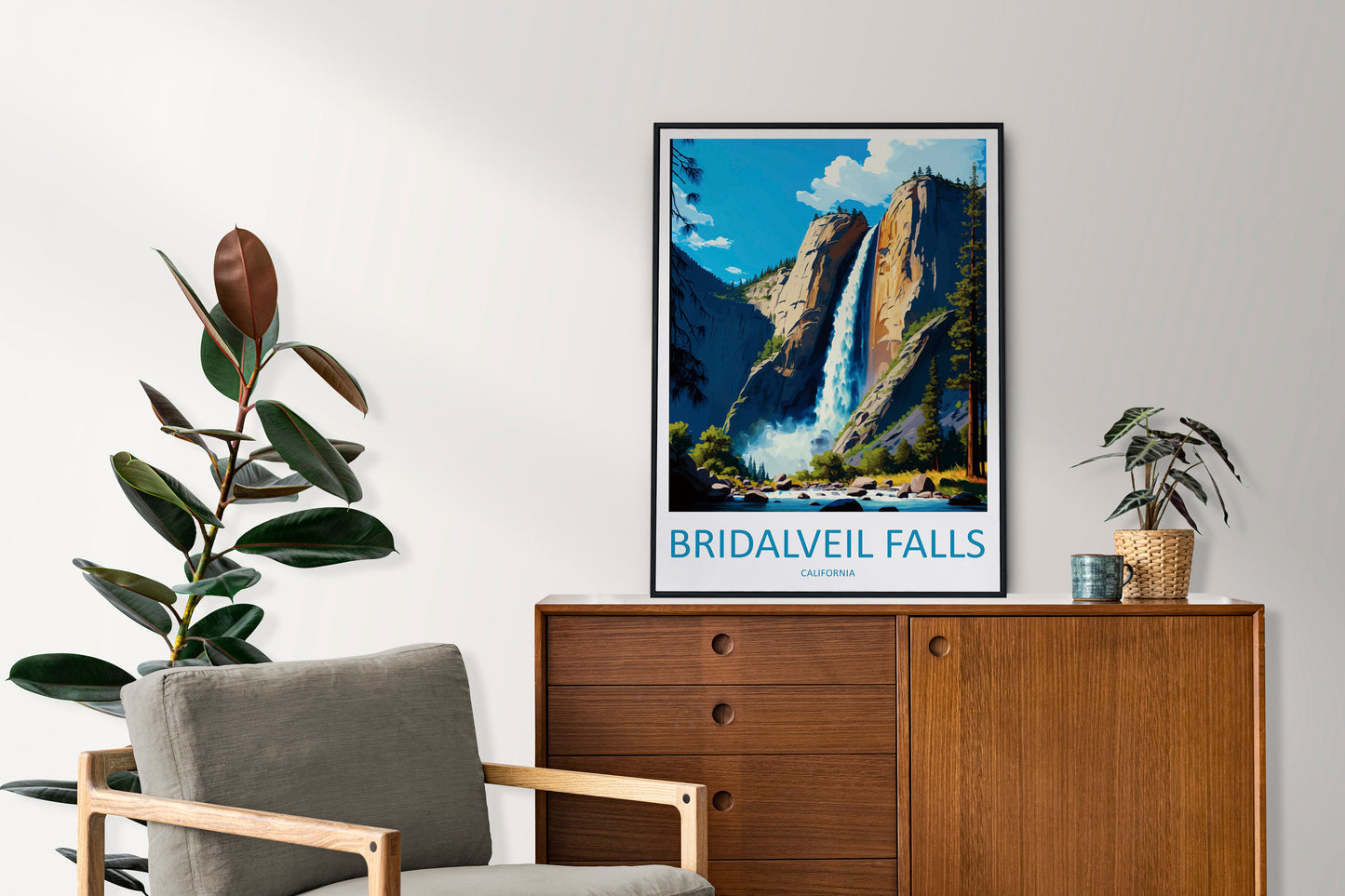 Bridalveil Falls Travel Print Wall Art Bridalveil Falls Wall Hanging Home Décor Bridalveil Falls Gift Art Lovers California Art Lover Gift