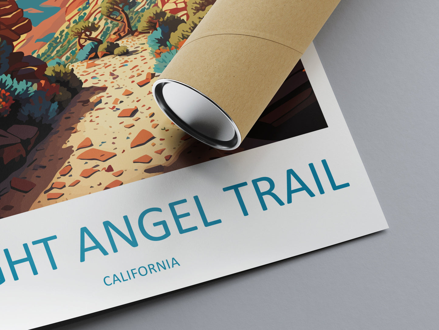 Bright Angel Trail Travel Print Wall Art Bright Angel Trail Wall Hanging Home Décor Bright Angel Trail Gift Art Lovers California Art Lover