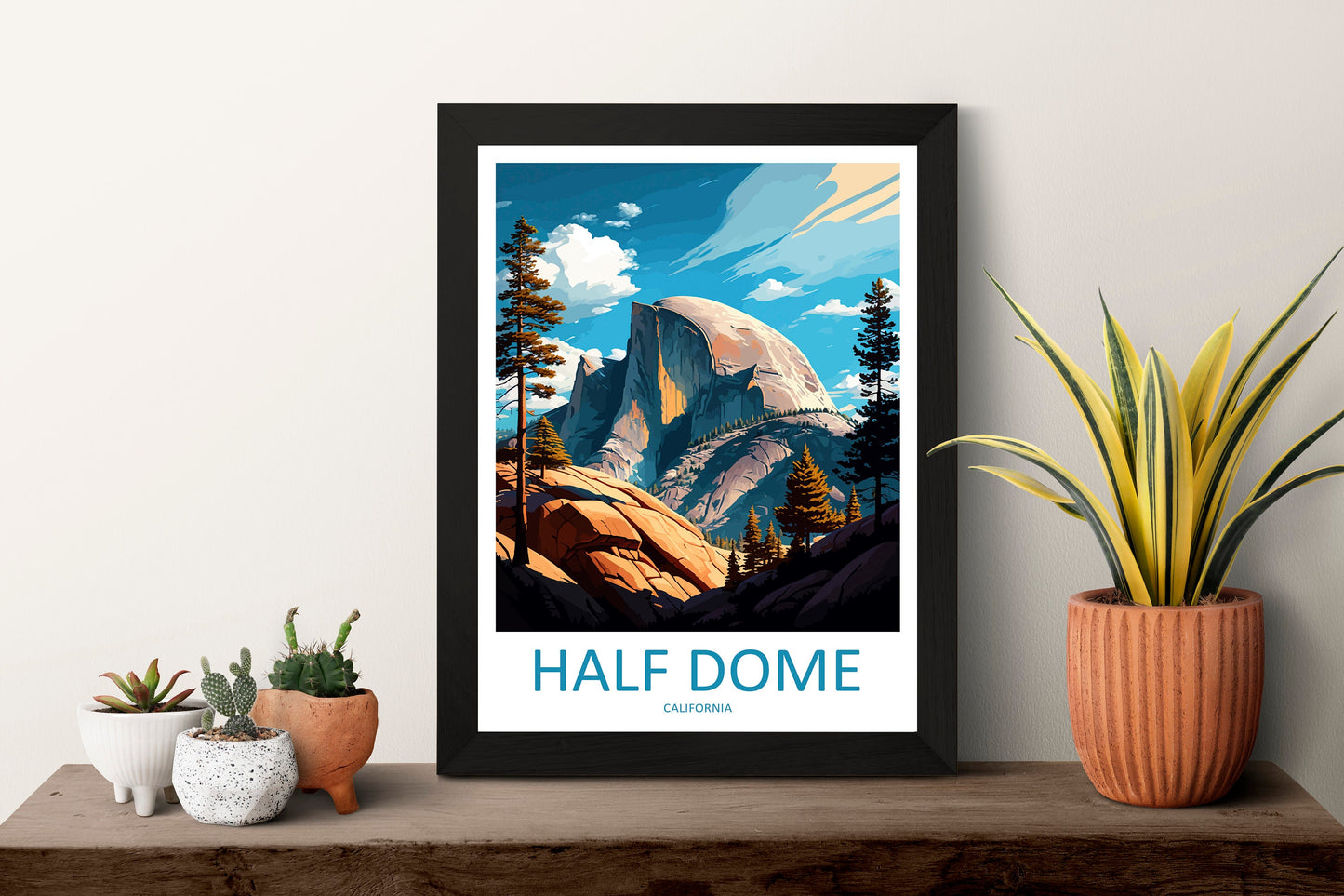 Half Dome Yosemite Travel Print Wall Art Half Dome Wall Hanging Home Décor Half Dome Gift Art Lovers California Art Lover Gift Print