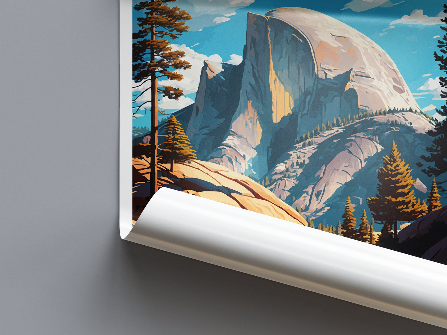 Half Dome Yosemite Travel Print Wall Art Half Dome Wall Hanging Home Décor Half Dome Gift Art Lovers California Art Lover Gift Print