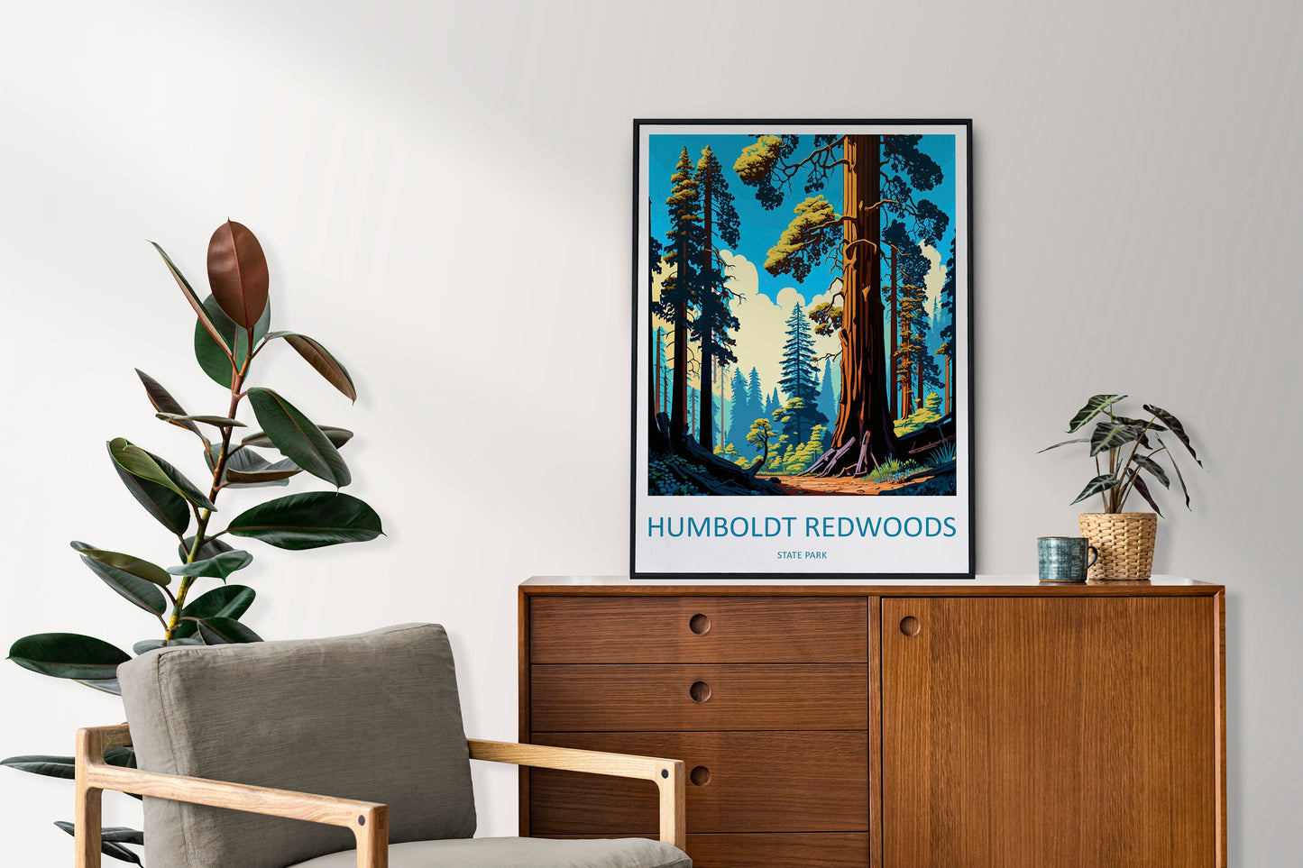 Humboldt Redwoods State Park Travel Print Wall Art Humboldt Redwoods Wall Hanging Home Décor Humboldt Redwoods Gift Art Lovers California