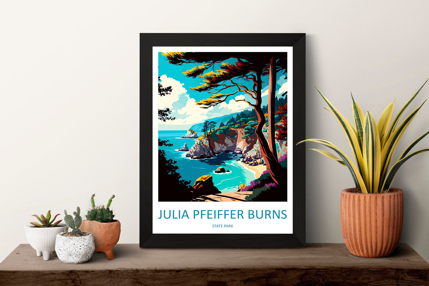 Julia Pfeiffer Burns State Park Travel Print Wall Art Julia Pfeiffer Burns Wall Hanging Home Décor Julia Pfeiffer Burns Gift Art California