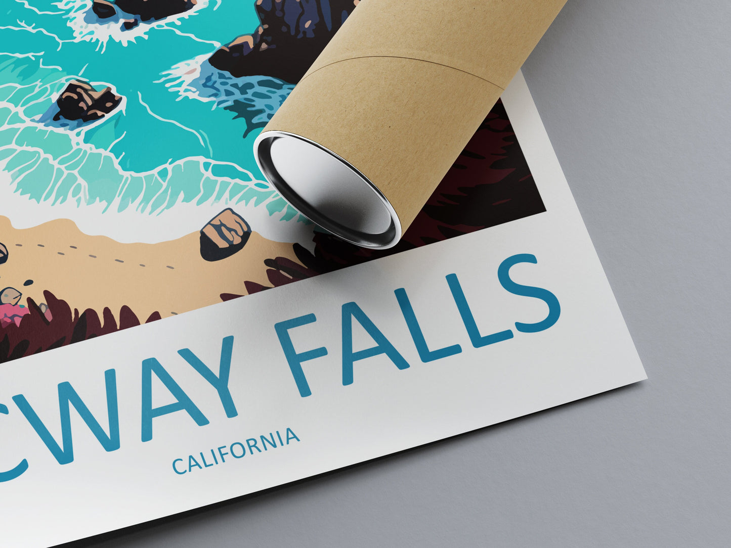 Mcway Falls Travel Print Wall Art Mcway Falls Wall Hanging Home Décor Mcway Falls Gift Art Lovers California Art Lover Gift Print
