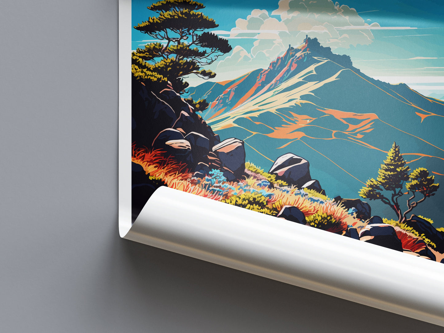 Mount Tamalpais Travel Print Wall Art Mount Tamalpais Wall Hanging Home Décor Mount Tamalpais Gift Art Lovers California Art Lover Gift
