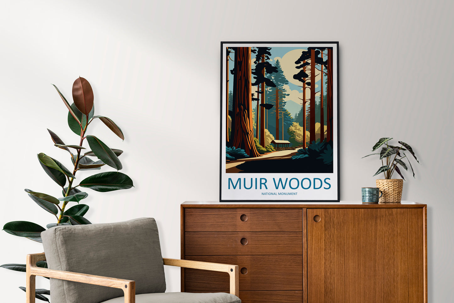 Muir Woods National Monument Travel Print Wall Art Muir Woods Wall Hanging Home Décor Muir Woods Gift Art Lovers California Art Lover Gift