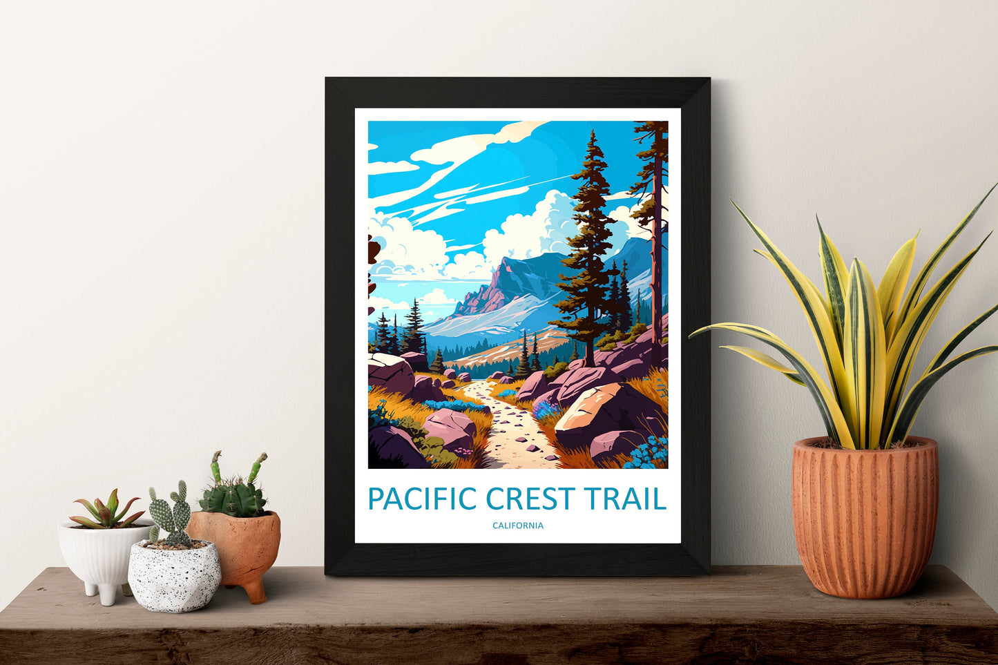 Pacific Crest Trail Travel Print Wall Art Pacific Crest Trail Wall Hanging Home Décor Pacific Crest Trail Gift Art Lovers California Art