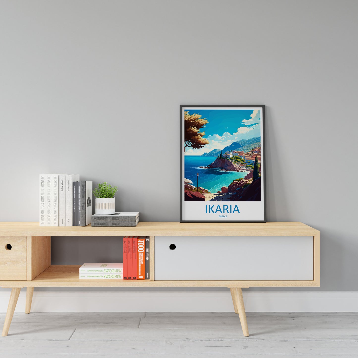 Ikaria Travel Print Wall Art Ikaria Greece Wall Hanging Home Decoration Ikaria Gift Art Lovers Wall Art Print Ikaria Greece Wall Poster Art
