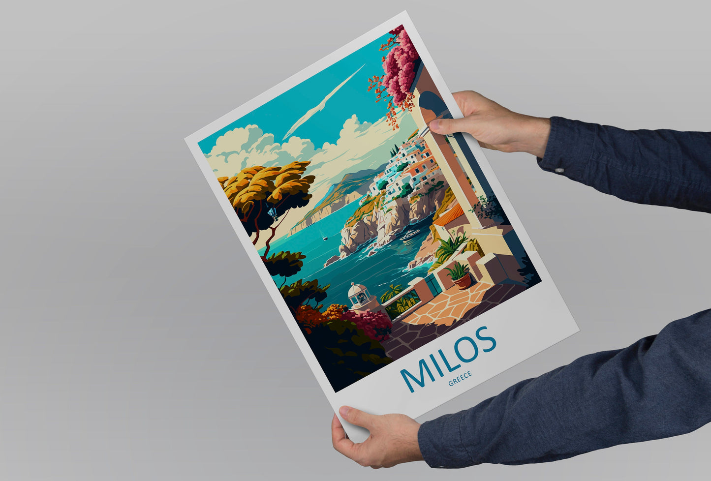 Milos Travel Print Wall Art Milos Greece Wall Hanging Home Decoration Milos Gift Art Lovers Wall Art Print Milos Greece Wall Art