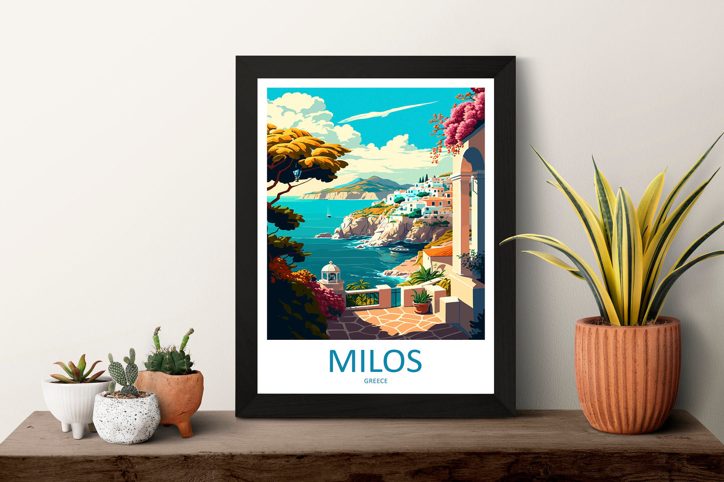 Milos Travel Print Wall Art Milos Greece Wall Hanging Home Decoration Milos Gift Art Lovers Wall Art Print Milos Greece Wall Art