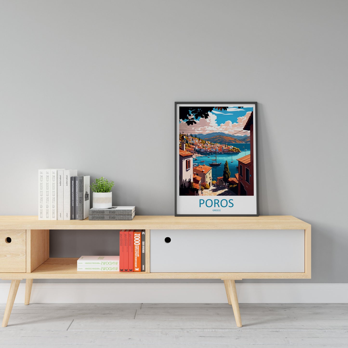 Poros Travel Print Wall Art Poros Greece Wall Hanging Home Decoration Poros Gift Art Lovers Wall Art Print Poros Greece Wall Art