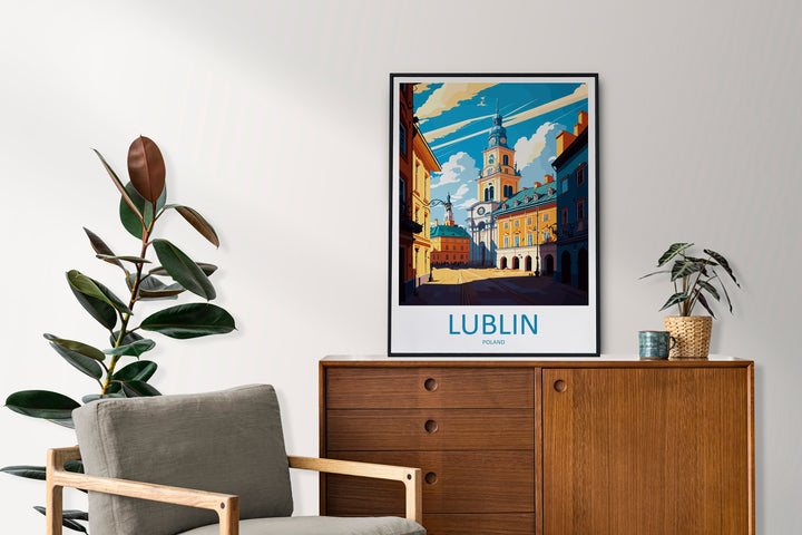 Lublin Travel Print Wall Art Lublin Wall Hanging Home Décor Lublin Gift Art Lovers Poland Art Lover Gift Lublin Travel Wall Art