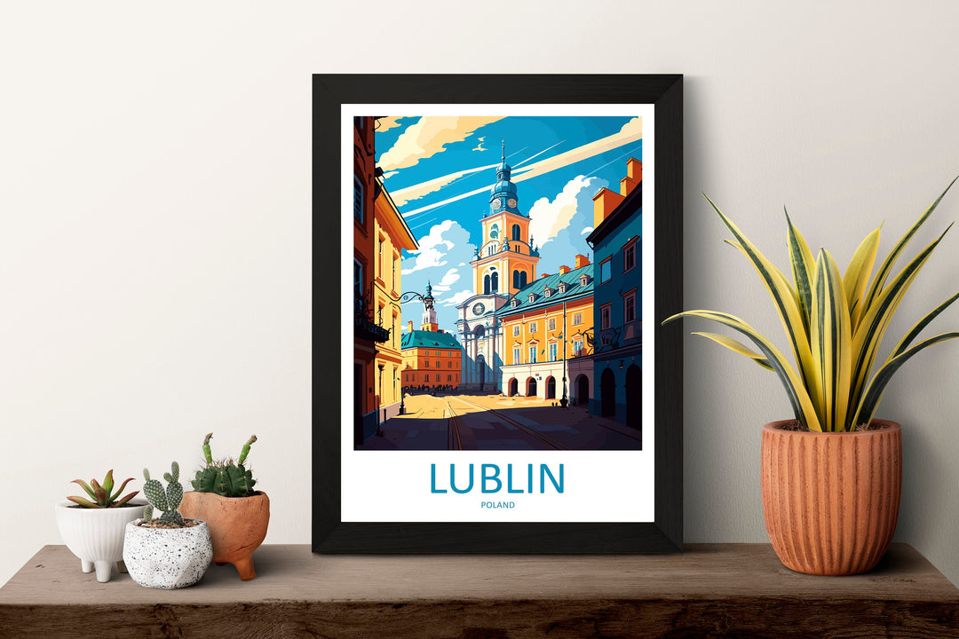Lublin Travel Print Wall Art Lublin Wall Hanging Home Décor Lublin Gift Art Lovers Poland Art Lover Gift Lublin Travel Wall Art