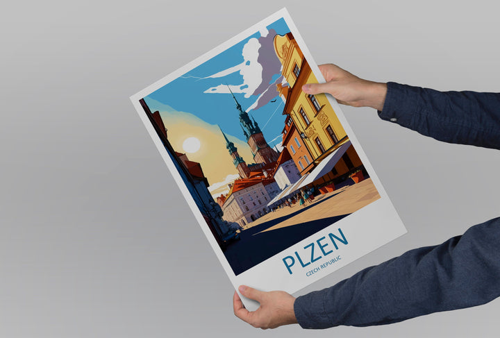 Plzen Travel Print Wall Art Plzen Wall Hanging Home Décor Plzen Gift Art Lovers Czech Republic Art Lover Gift Plzen Art Decor