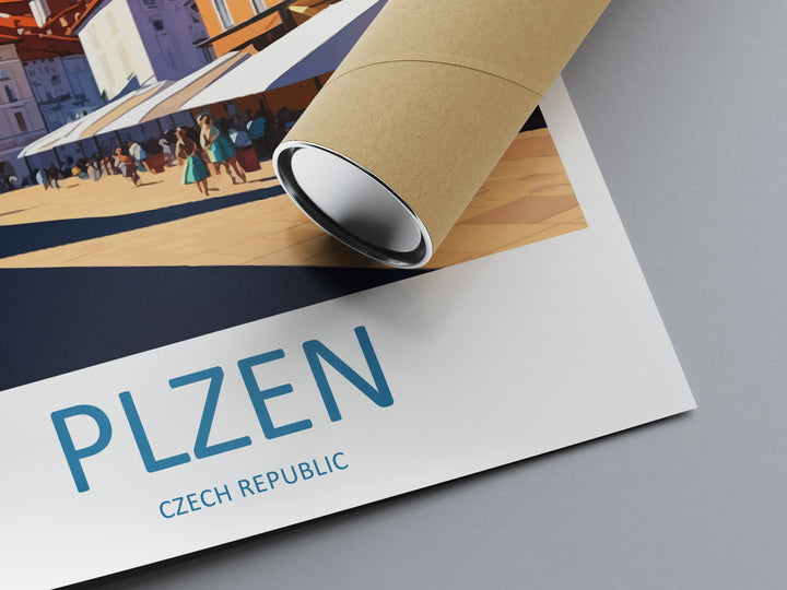 Plzen Travel Print Wall Art Plzen Wall Hanging Home Décor Plzen Gift Art Lovers Czech Republic Art Lover Gift Plzen Art Decor