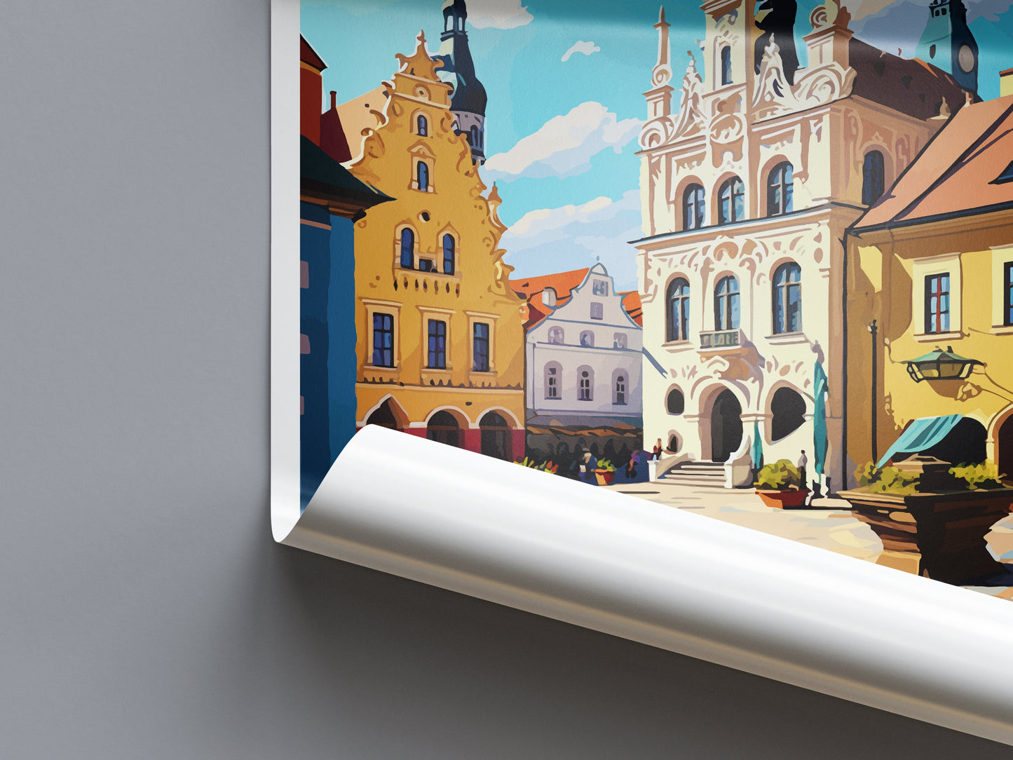 Telc Travel Print Wall Art Telc Wall Hanging Home Décor Telc Gift Art Lovers Czech Republic Art Lover Gift Telc Art Decor