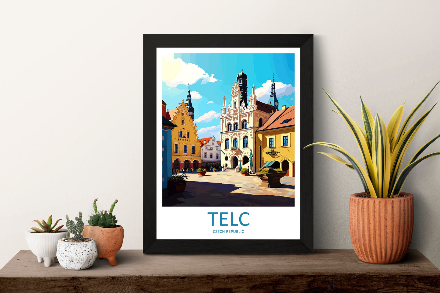 Telc Travel Print Wall Art Telc Wall Hanging Home Décor Telc Gift Art Lovers Czech Republic Art Lover Gift Telc Art Decor