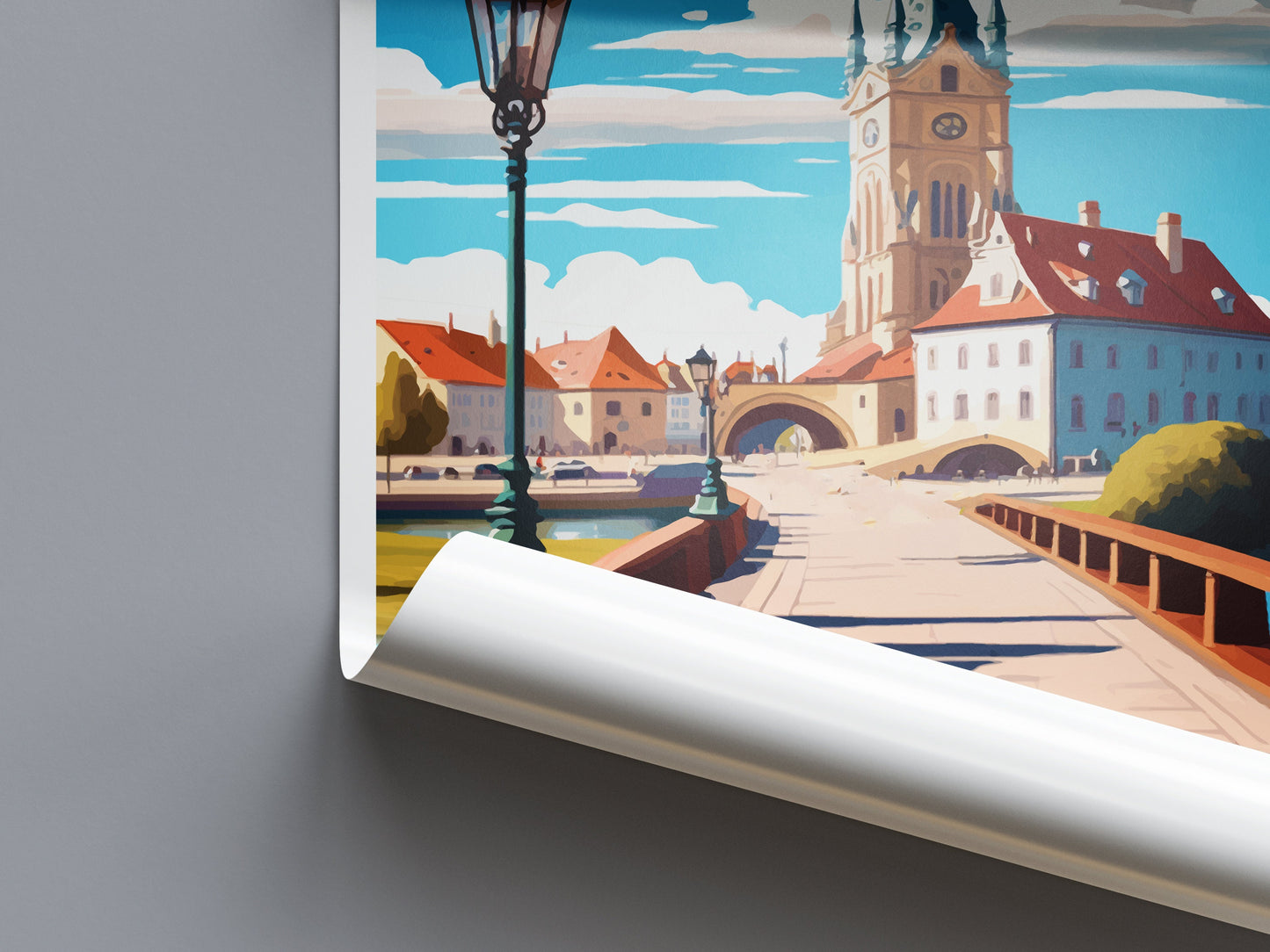 Telc Travel Print Wall Art Telc Wall Hanging Home Décor Telc Gift Art Lovers Czech Republic Art Lover Gift Telc Art Decor