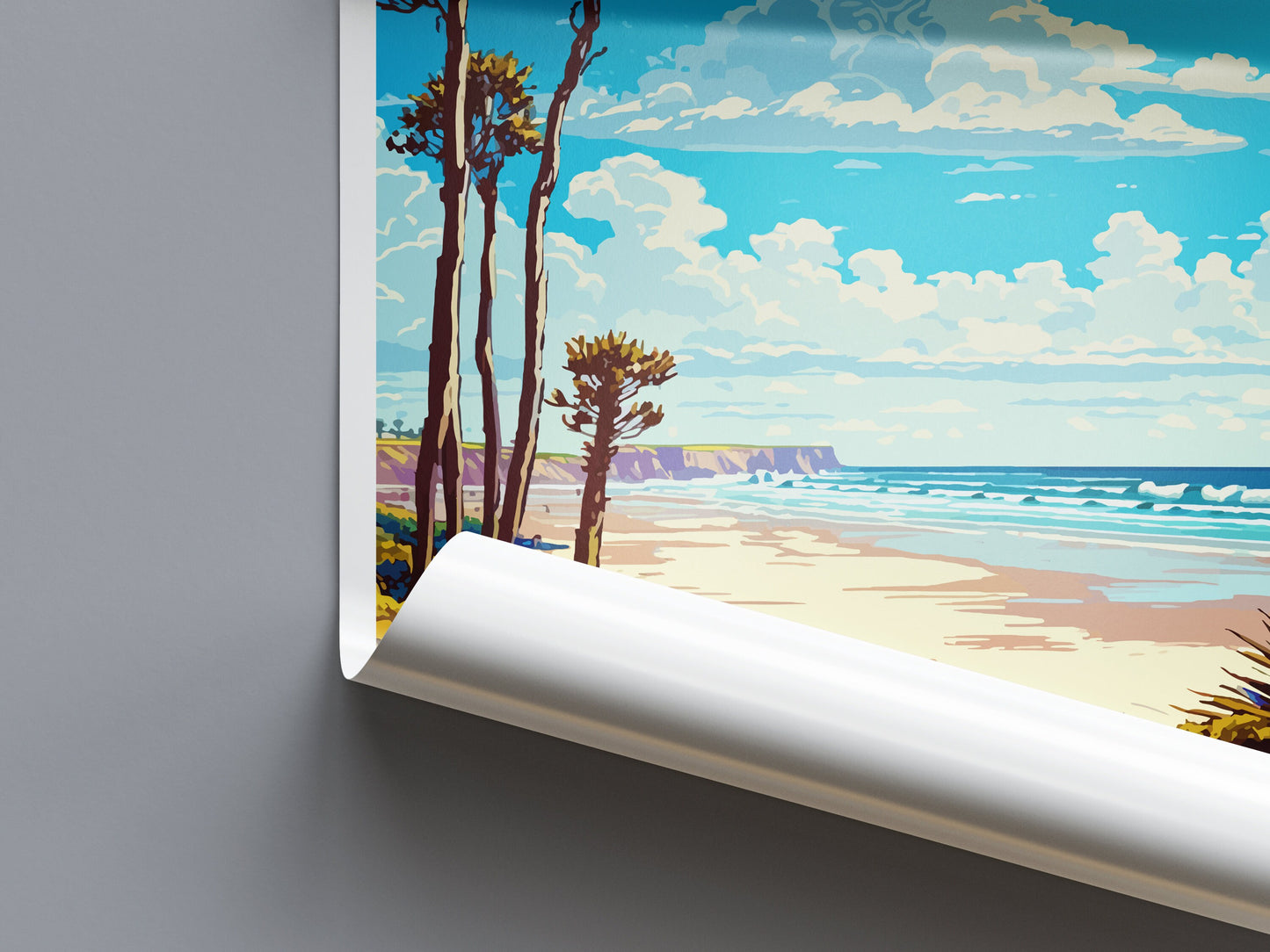 Carlsbad State Beach Travel Print Wall Art Carlsbad State Beach Wall Hanging Home Décor Carlsbad State Beach Gift Art Lovers California Art
