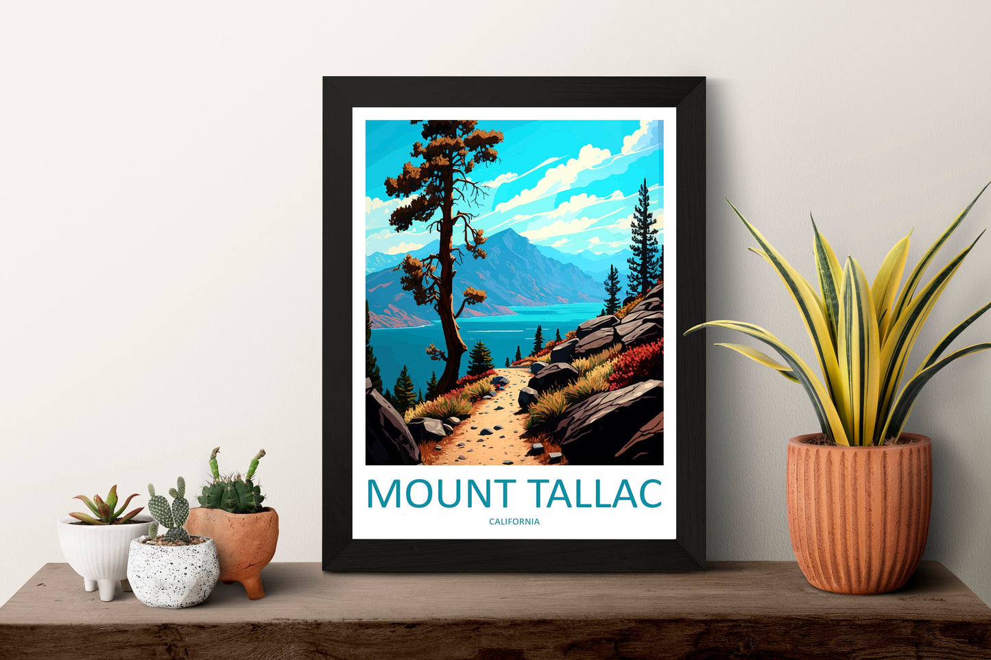 Mount Tallac Travel Print Wall Art Mount Tallac Wall Hanging Home Décor Mount Tallac Gift Art Lovers California Art Poster Mount Tallac Art