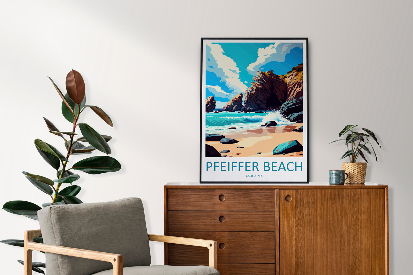 Pfeiffer Beach Travel Print Wall Art Pfeiffer Beach Wall Hanging Home Décor Pfeiffer Beach Gift Art Lovers California Art Poster PfeifferArt