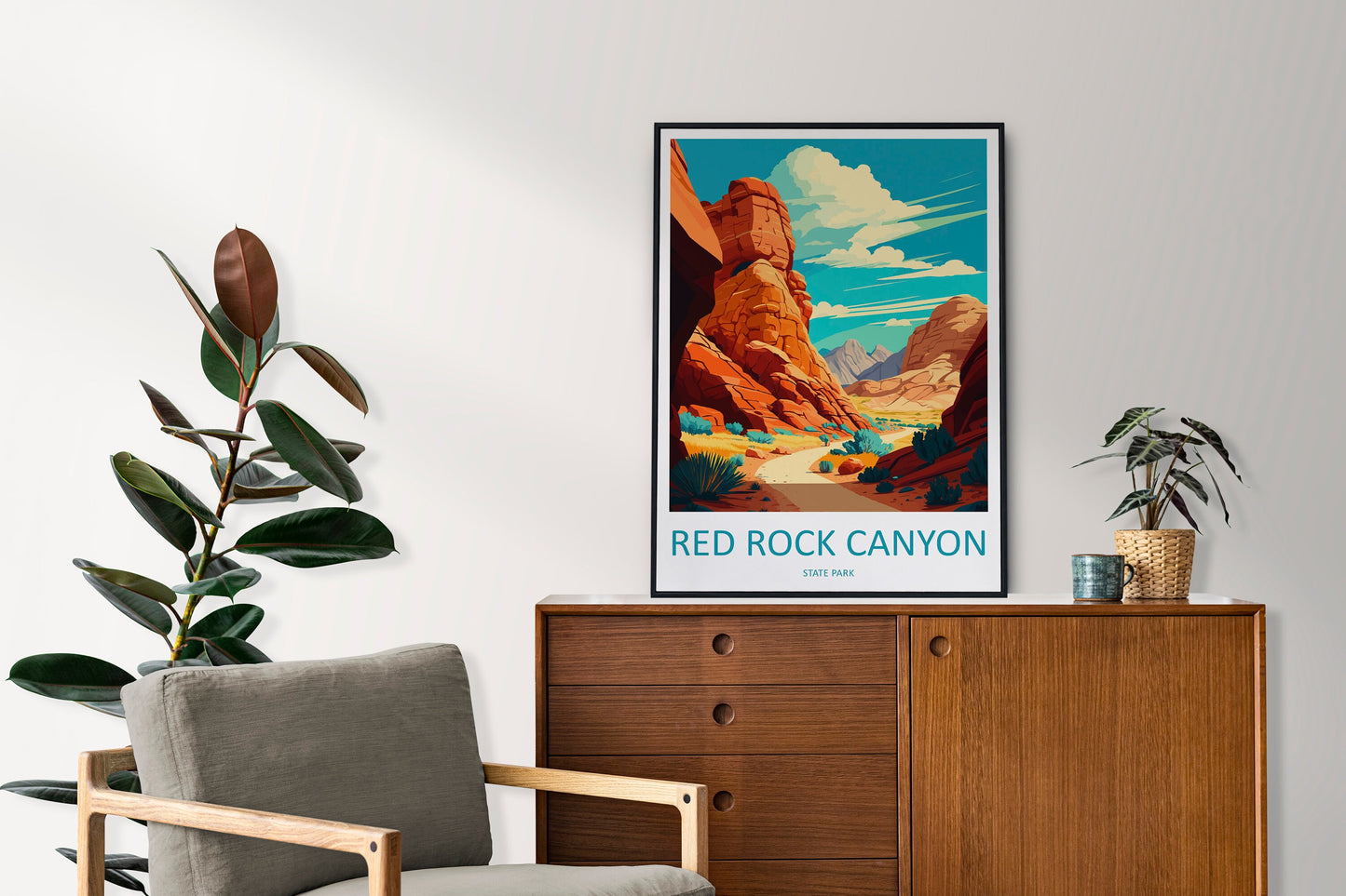 Red Rock Canyon State Park Travel Print Wall Art Red Rock Canyon Wall Hanging Home Décor Red Rock Canyon Gift Art Lovers California Art