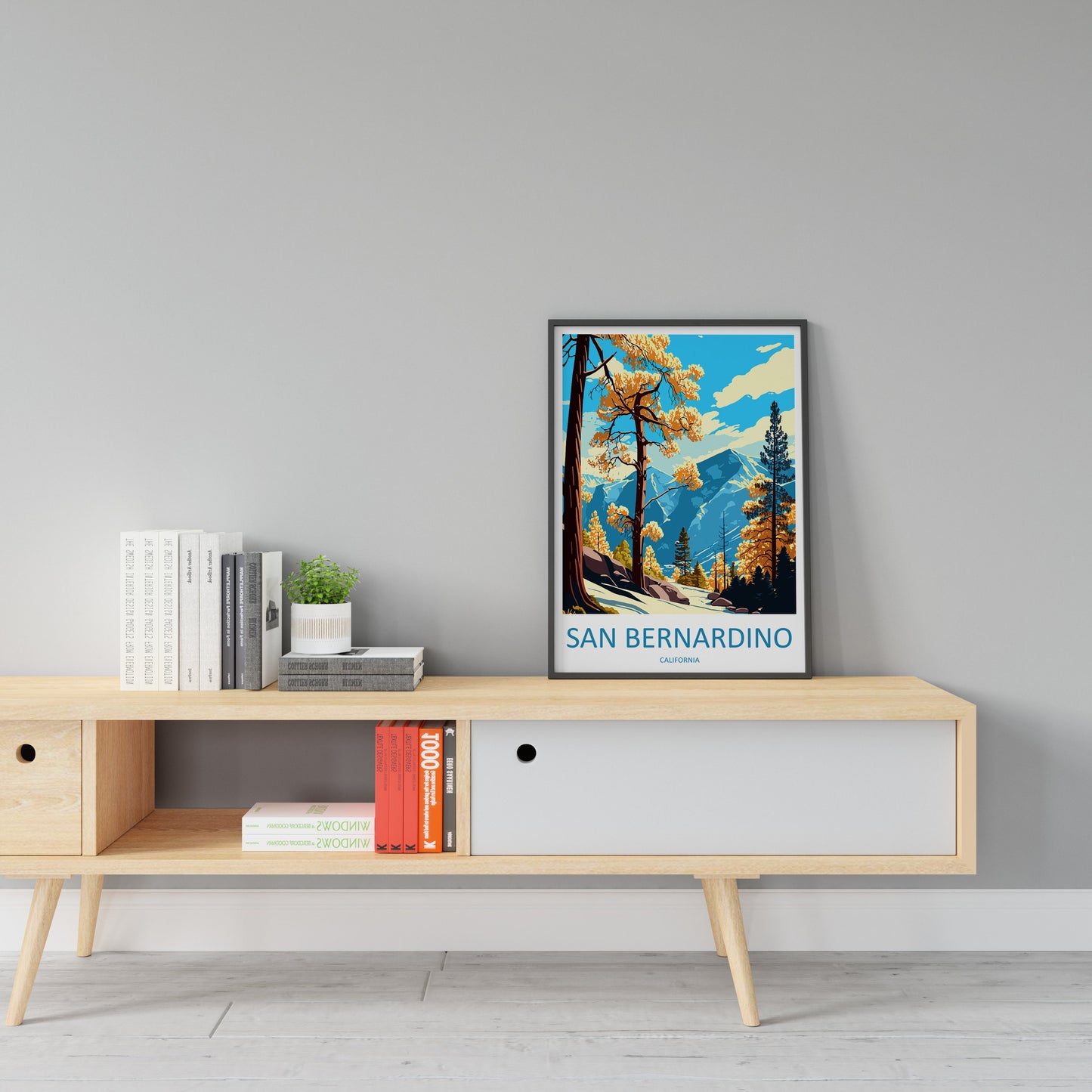 San Bernardino Travel Print Wall Art San Bernardino Wall Hanging Home Décor San Bernardino Gift Art Lovers California Art Poster