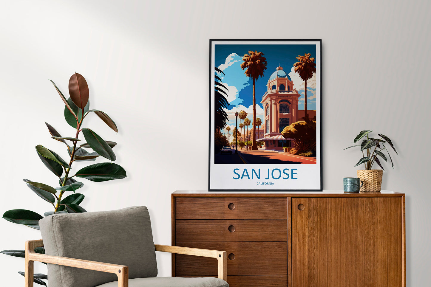 San Jose Travel Print Wall Art San Jose Wall Hanging Home Décor San Jose Gift Art Lovers California Art Poster San Jose Wall Poster Travel