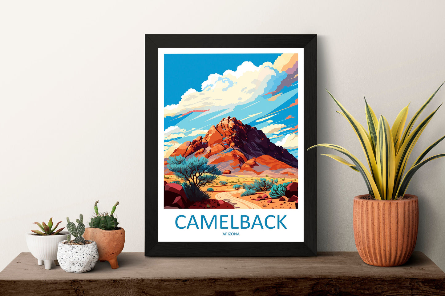 Camelback Mountain Travel Print Wall Art Camelback Wall Hanging Home Décor Camelback Gift Art Lovers Arizona Art Lover Gift Arizona Print