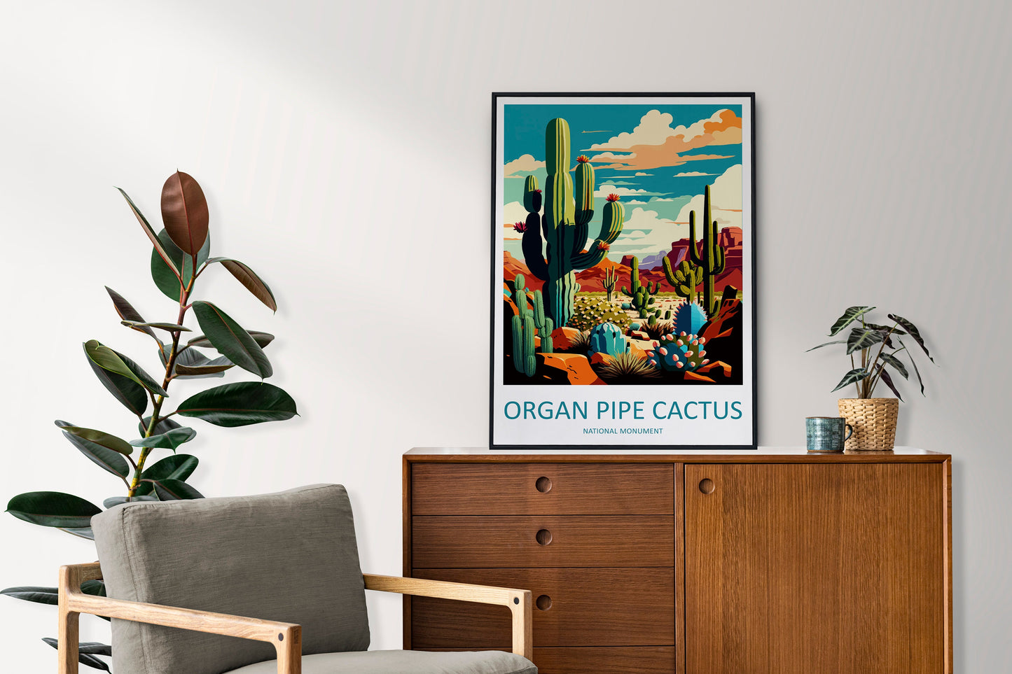 Organ Pipe Cactus National Monument Travel Print Wall Art Organ Pipe Cactus Wall Hanging Home Décor Organ Pipe Cactus Gift Art Lover Arizona