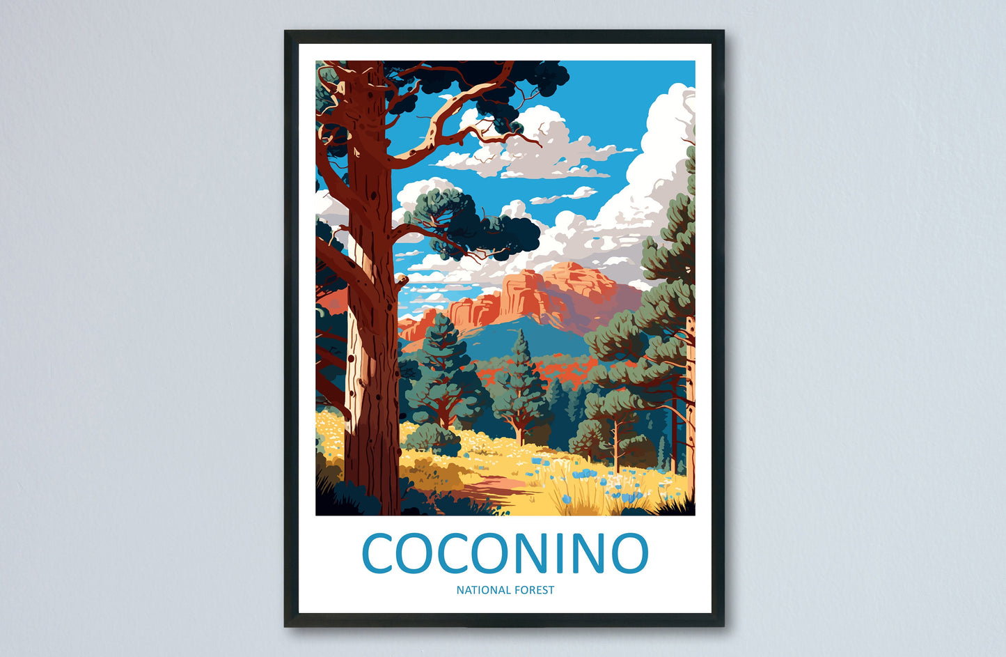 Coconino National Forest Travel Print Wall Art Coconino National Forest Wall Hanging Home Décor Coconino National Forest Gift Art Arizona