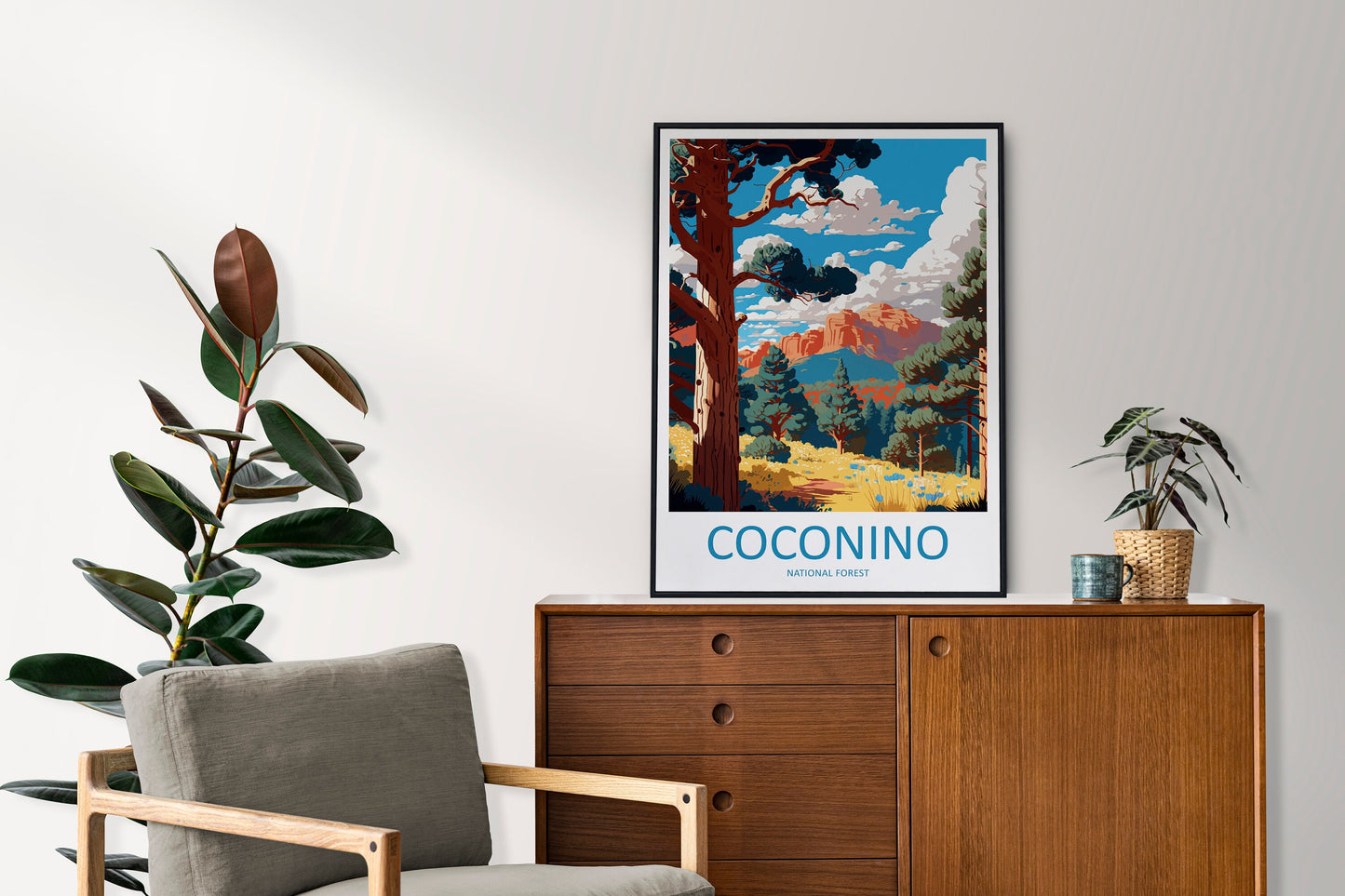 Coconino National Forest Travel Print Wall Art Coconino National Forest Wall Hanging Home Décor Coconino National Forest Gift Art Arizona