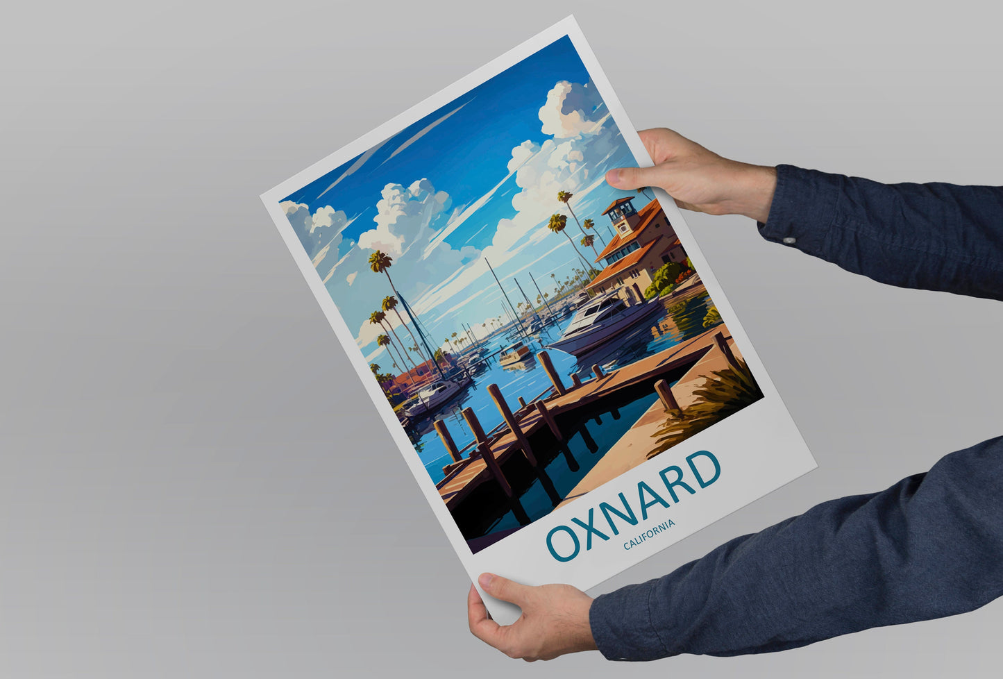 Oxnard Travel Print Wall Art Oxnard Wall Hanging Home Décor Oxnard Gift Art Lovers California Art Lover Gift California Art