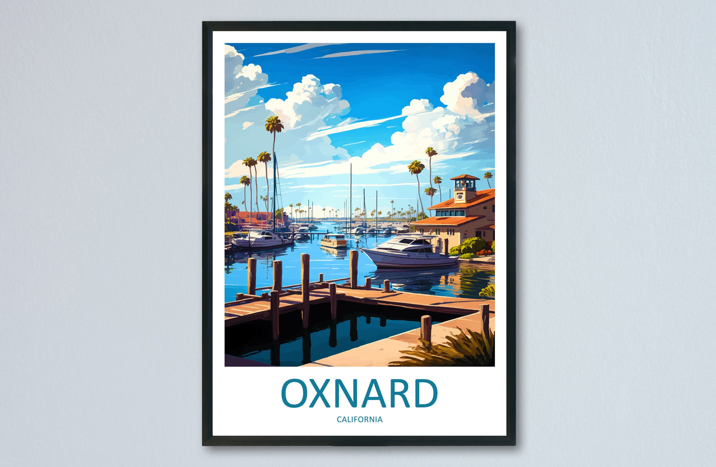 Oxnard Travel Print Wall Art Oxnard Wall Hanging Home Décor Oxnard Gift Art Lovers California Art Lover Gift California Art