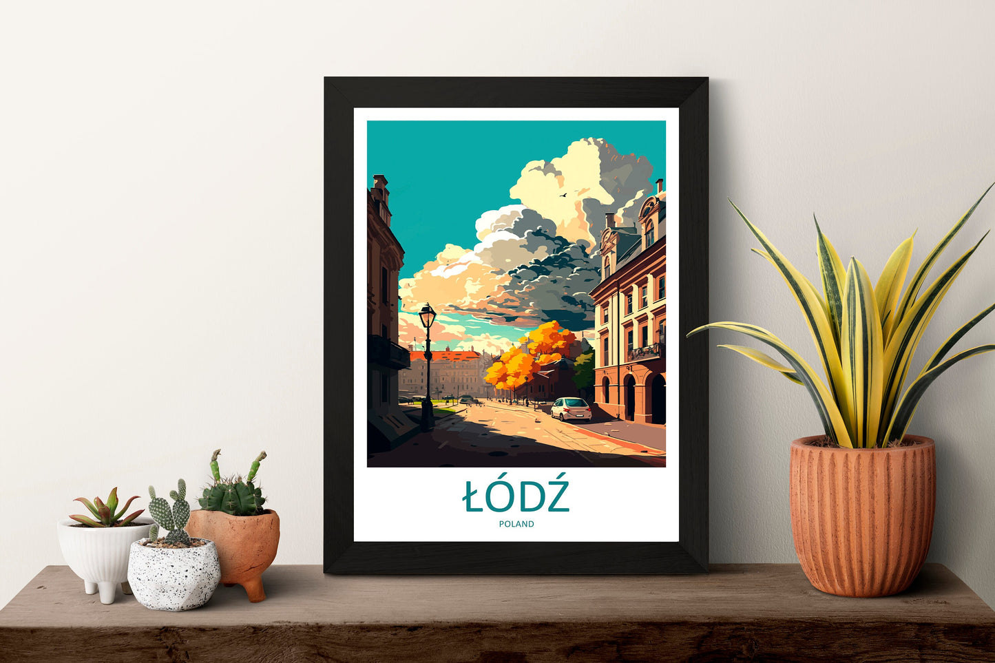 Łódź Travel Print Wall Art Łódź Wall Hanging Home Décor Łódź Gift Art Lovers Poland Art Lover Gift Łódź Travel Wall Art