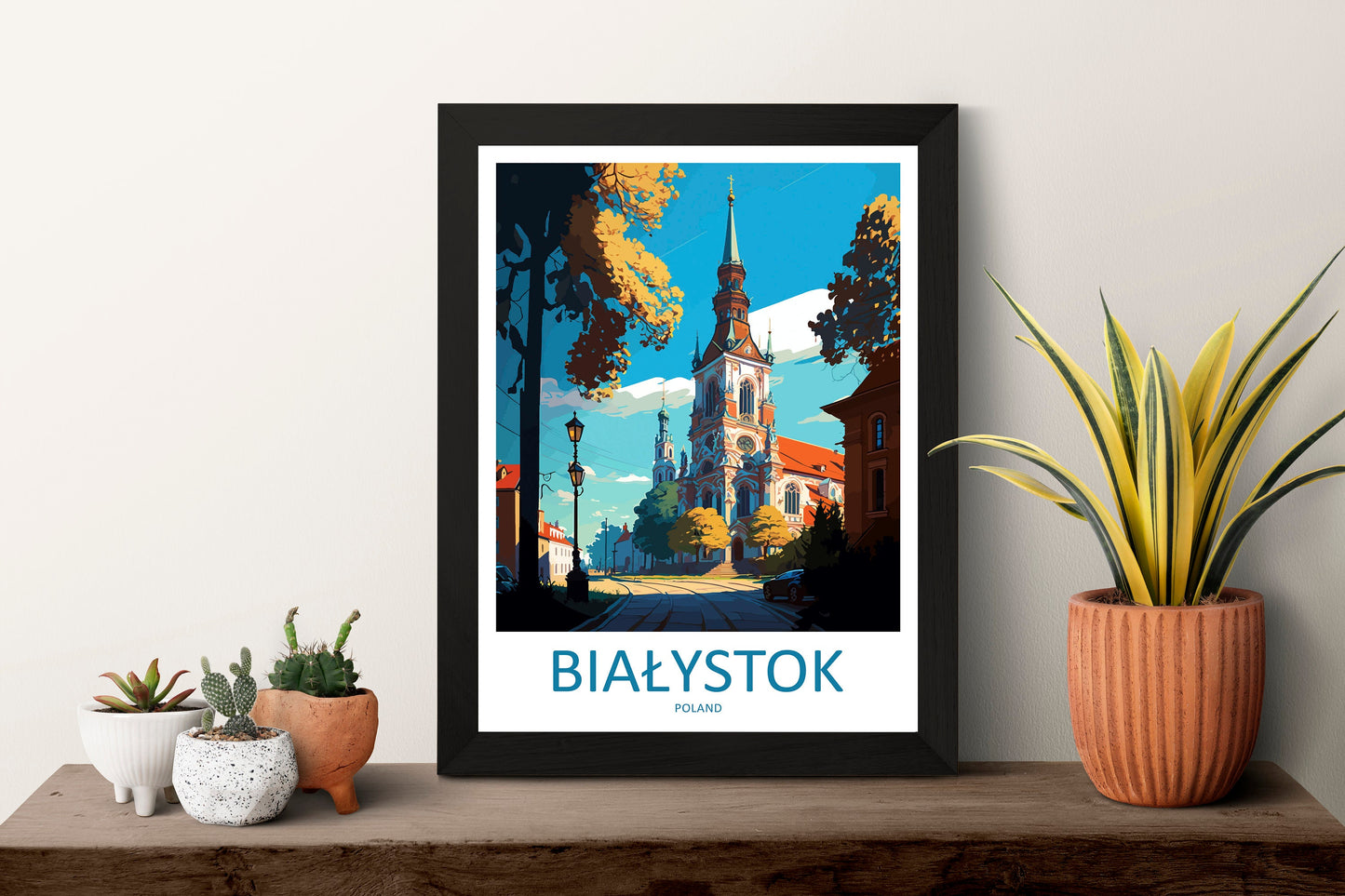Białystok Travel Print Wall Art Białystok Wall Hanging Home Décor Białystok Gift Art Lovers Poland Art Lover Gift Białystok Travel Wall Art